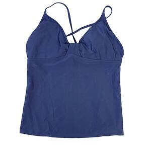 Athleta Black Tankini Swimsuit Top 36B, 36C Underwire Support, Adjustable Strap